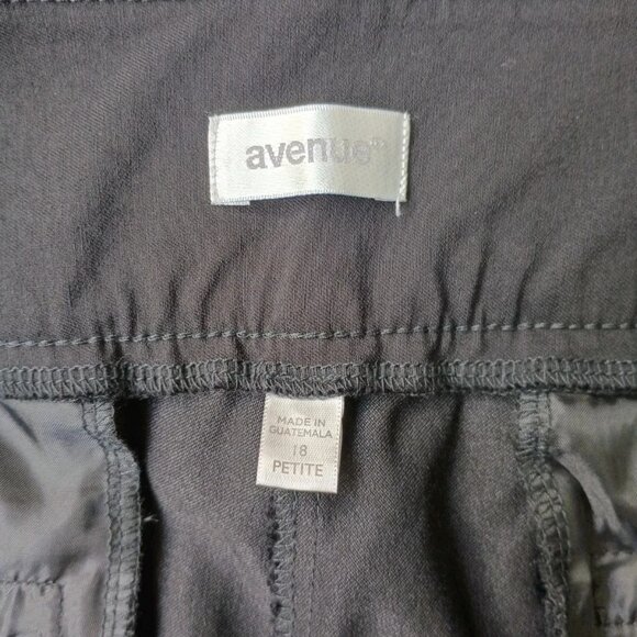 Avenue 18 Petite Plus Womens Trousers Black 1x Dress Pants Zipper Close Pockets - Picture 4 of 9
